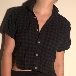 Brandy Melville Plaid Cropped Top